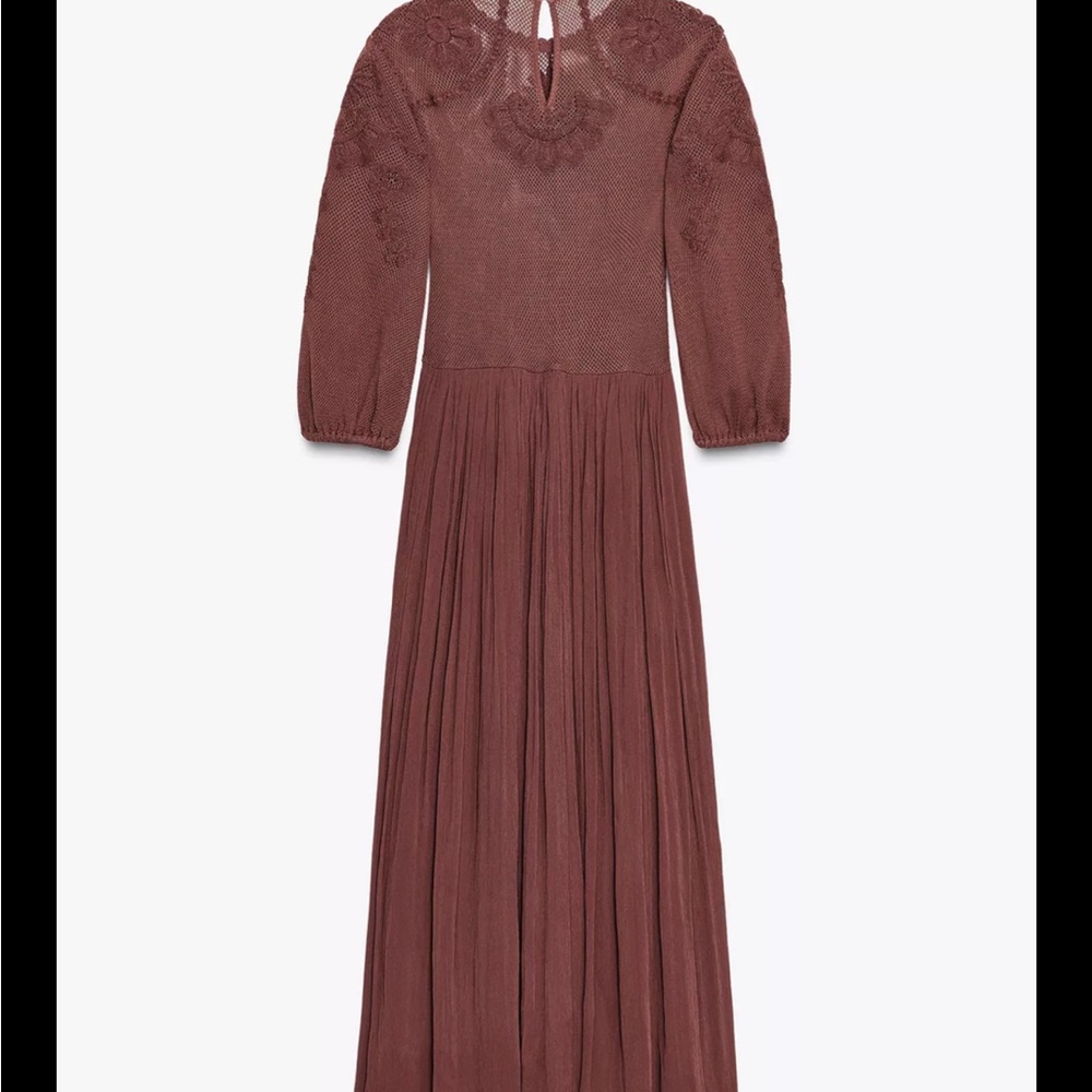 Zara Brown Midi Dress